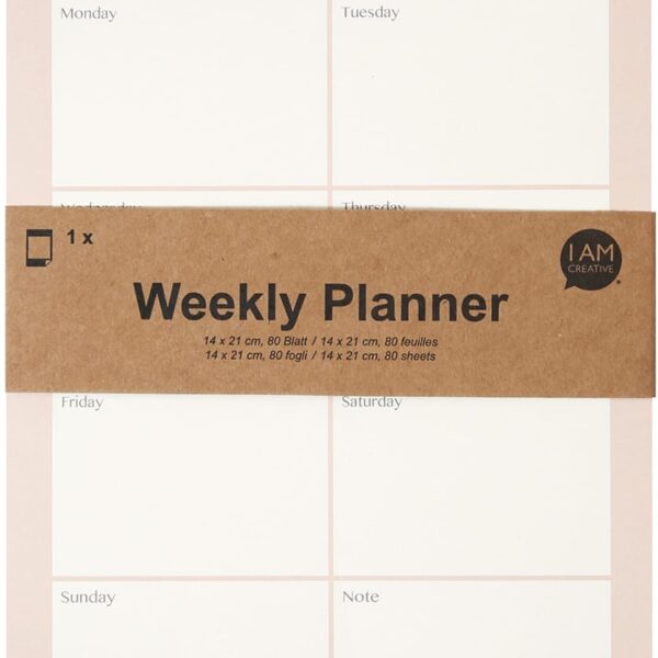I AM CREATIVE Wochenplaner 14x21cm MAA4005.26 rosa 80 Blatt