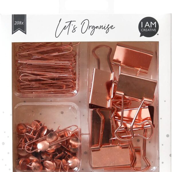 I AM CREATIVE Clip Set Let`s Organize MAA4035.25 rosegold 208-teilig