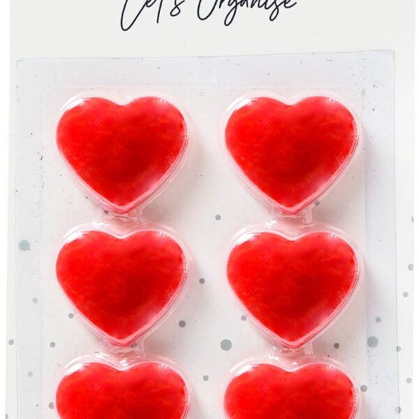 I AM CREATIVE Magnet Herz Let`s Organize MAA4035.49 rot, stark 6 Stück