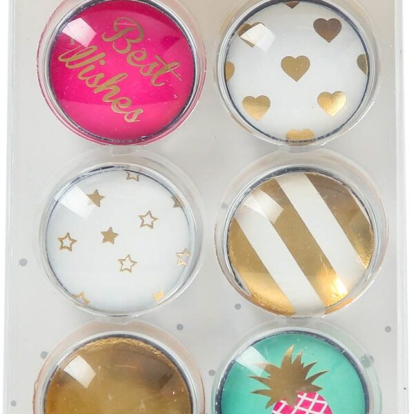 I AM CREATIVE Magnet Sommer Let`s Organize MAA4035.51 Glas, 3x1cm 6 Stück