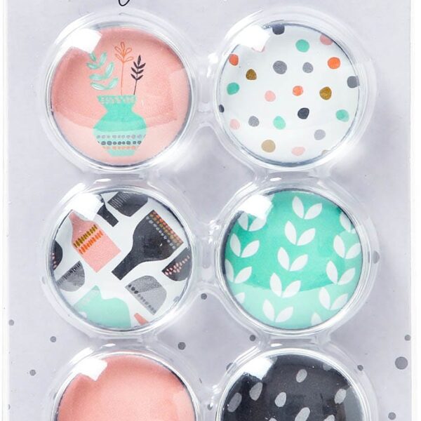 I AM CREATIVE Magnet Fresh Let`s Organize MAA4035.55 Glas, 3x1cm 6 Stück
