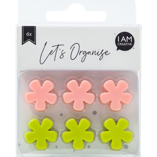 I AM CREATIVE Magnet Blume Let`s Organize MAA4035.59 pastell 6 Stück
