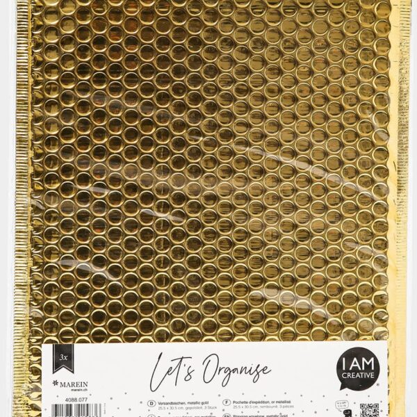 I AM CREATIVE Geschenktasche Let`s Organize MAA4088.077 metallic gold 3 Stück