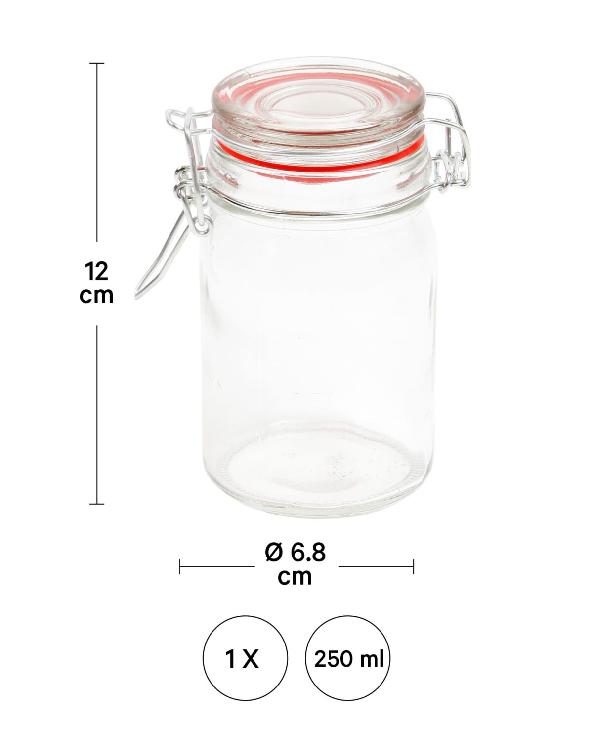 I AM CREATIVE Glas mit Bügelverschluss MAA5100.09 transparent 8x12cm – Hochwertig & günstig bei ShopDeca