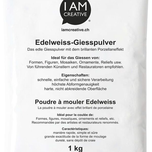 I AM CREATIVE Edelweiss Giesspulver MAA900101 weiss 1 kg