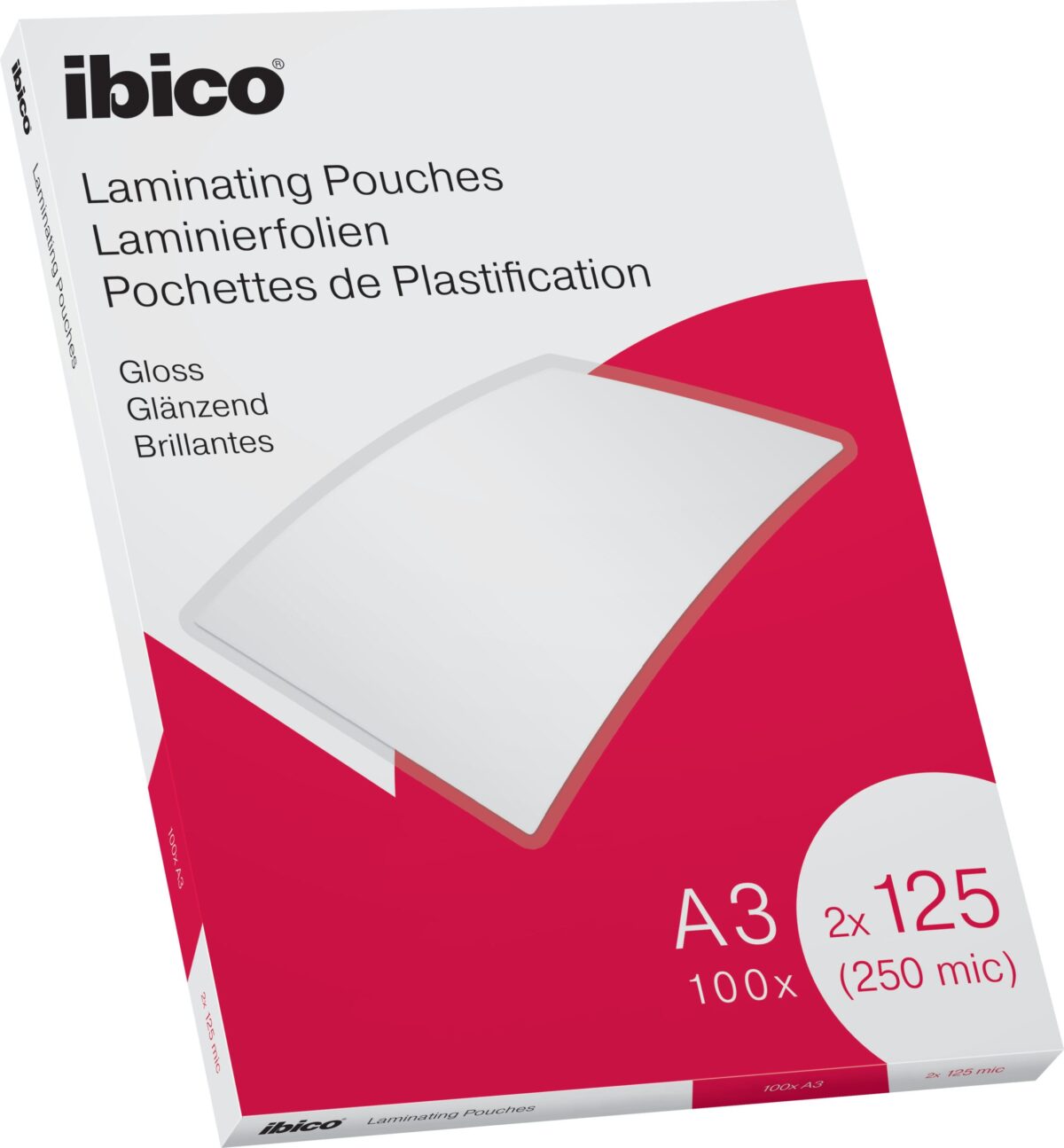 IBICO Laminiertasche A3 627321 glanz, 125my 100 Stk – Hochwertig & günstig bei ShopDeca