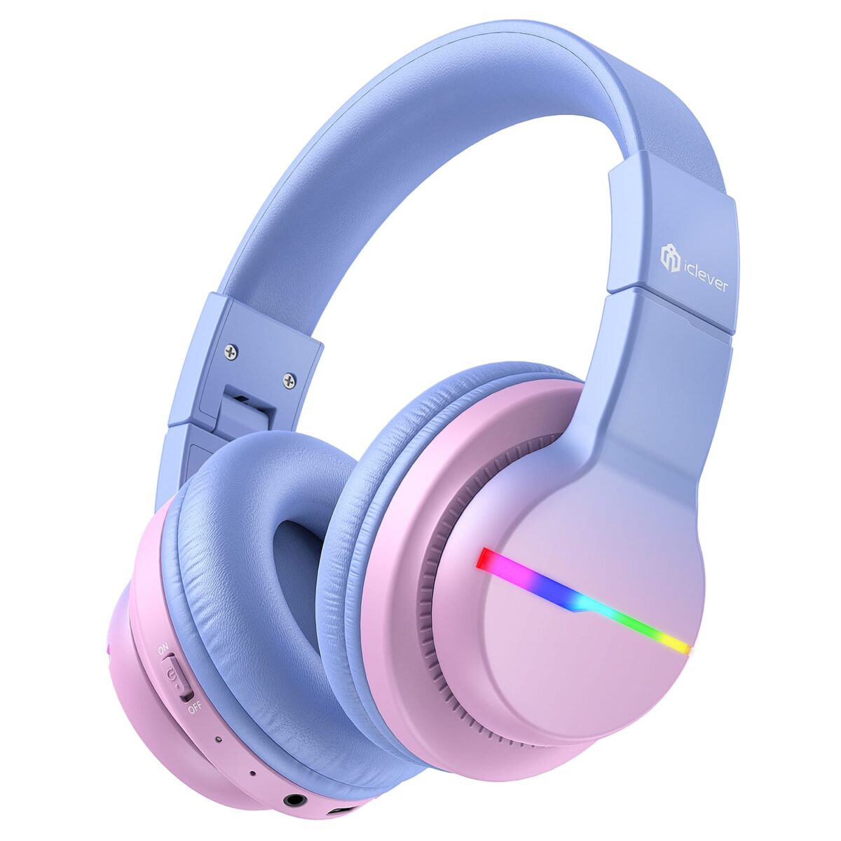 ICLEVER Headphones Kids BT LED C03-1702N-24 74/85/94 dB, 55h Gradient Pink – Hochwertig & günstig bei ShopDeca