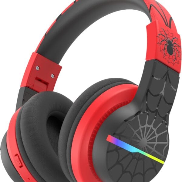 ICLEVER Headphones Kids BT LED C03-1702N-27 74/85/94 dB, 55h Black/Red
