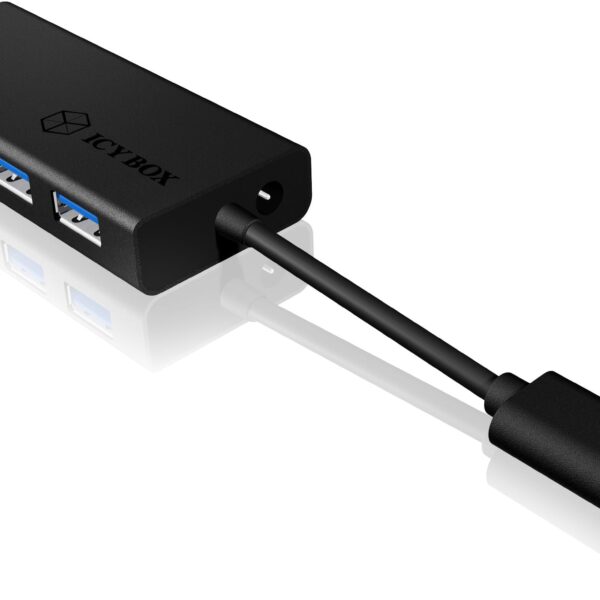 ICY BOX 4 Port Hub USB 3.0 IB-AC6104-B aluminum black