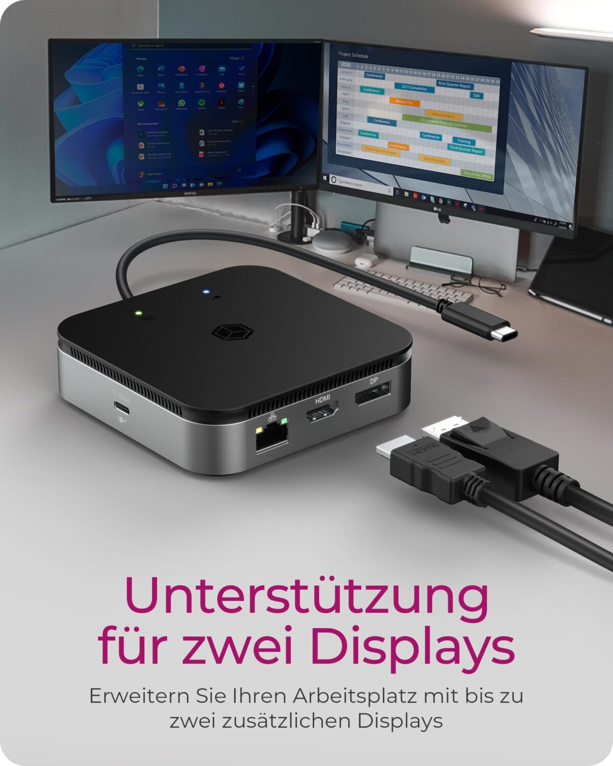 ICY BOX USB4 DockingStation Dual IB-DK408-C41 1x HDMI+DP,3x USB 3.2, Gigabit – Hochwertig & günstig bei ShopDeca