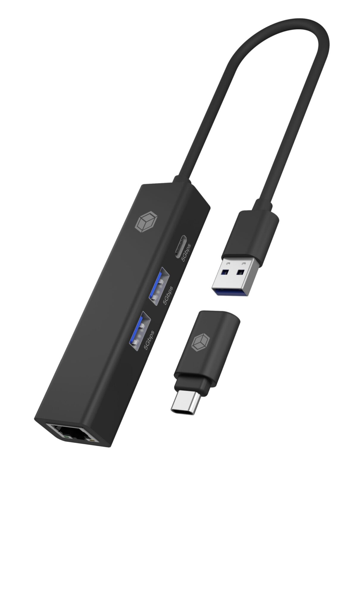 ICY BOX USB Hub & Gigabit Eth. LAN IB-HUB1439-LAN USB 3.2 G1, 2x USB-A, 1x USB-C – Hochwertig & günstig bei ShopDeca