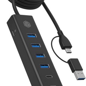 ICY BOX 7-Port USB 3.2 Gen 1 Hub IB-HUB1737-C3 3x USB-C & 4x USB-A