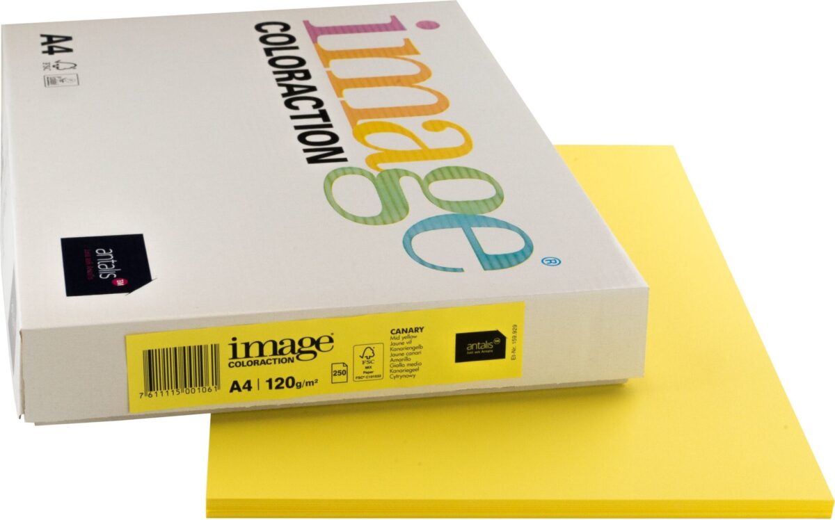 IMAGE COLORACTION Kopierpapier Canary A4 266647 kanariengelb, 120g 250 Blatt – Hochwertig & günstig bei ShopDeca