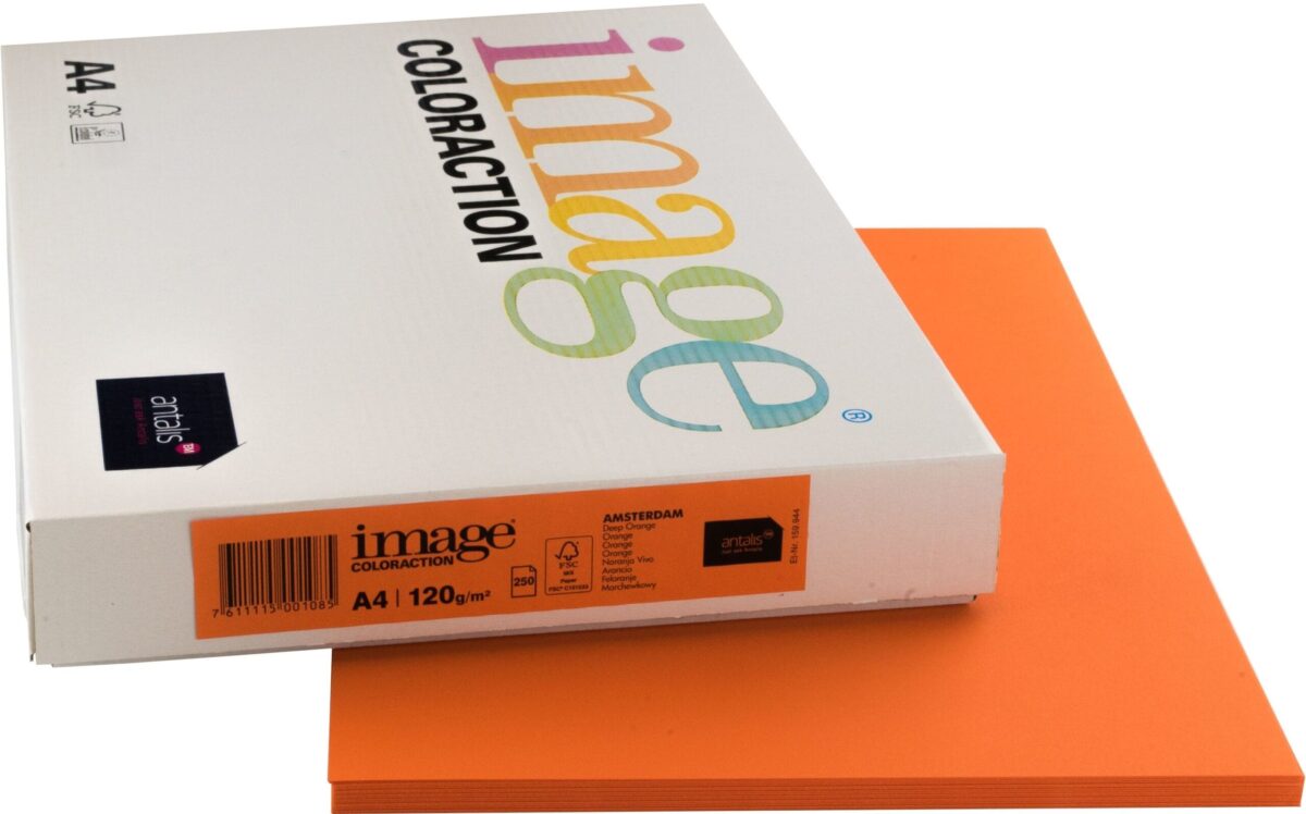 IMAGE COLORACTION Kopierpapier Amsterdam A4 266656 120g, orange 250 Blatt – Hochwertig & günstig bei ShopDeca