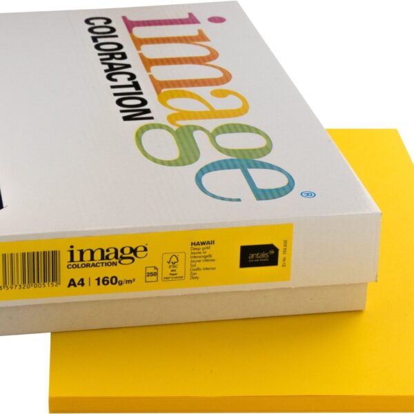 IMAGE COLORACTION Kopierpapier Hawaii A4 266725 intensivgelb, 160g 250 Blatt