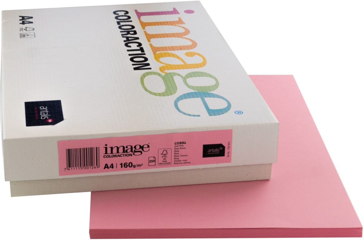 IMAGE COLORACTION Kopierpapier Coral A4 266734 160g, rosa 250 Blatt – Hochwertig & günstig bei ShopDeca