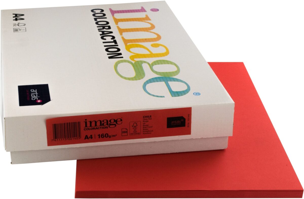 IMAGE COLORACTION Kopierpapier Chile A4 266782 rot, 160g 250 Blatt – Hochwertig & günstig bei ShopDeca