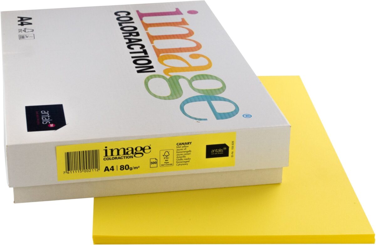 IMAGE COLORACTION Kopierpapier Canary A4 274567 kanariengelb, 80g 500 Blatt – Hochwertig & günstig bei ShopDeca