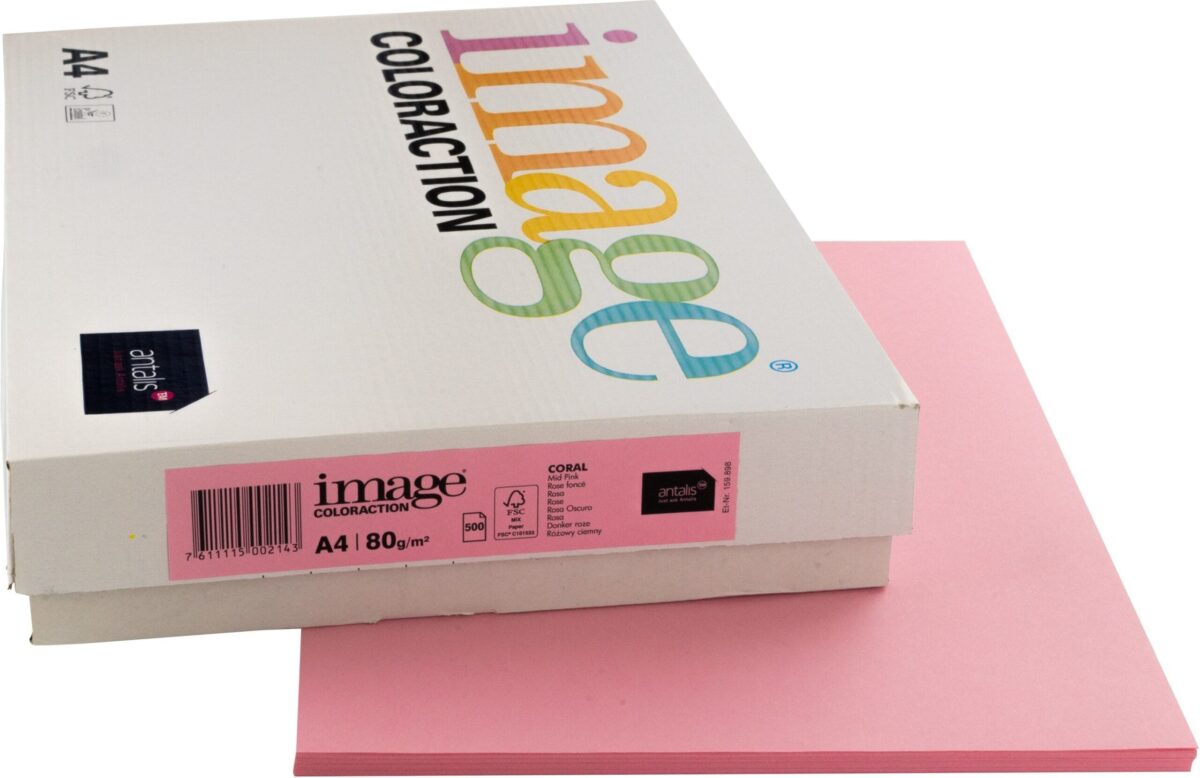 IMAGE COLORACTION Kopierpapier Coral A4 274572 80g, rosa 500 Blatt – Hochwertig & günstig bei ShopDeca