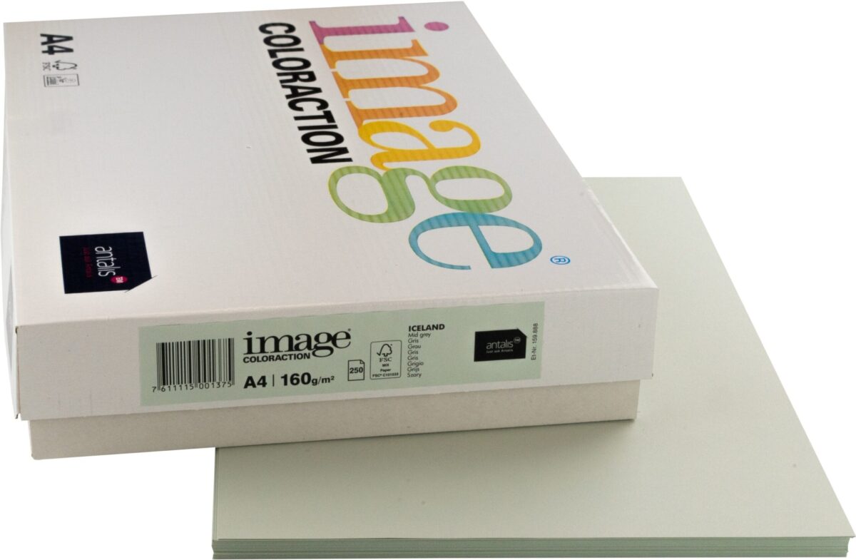 IMAGE COLORACTION Kopierpapier Iceland A4 291274 grau, 160g 250 Blatt – Hochwertig & günstig bei ShopDeca