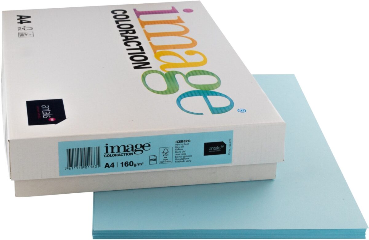 IMAGE COLORACTION Kopierpapier Iceberg A4 294544 eisblau, 160g 250 Blatt – Hochwertig & günstig bei ShopDeca