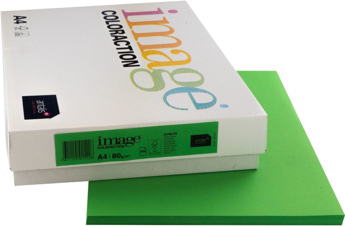 IMAGE COLORACTION Kopierpapier Dublin A4 385079 80g, dunkelgrün 500 Blatt – Hochwertig & günstig bei ShopDeca
