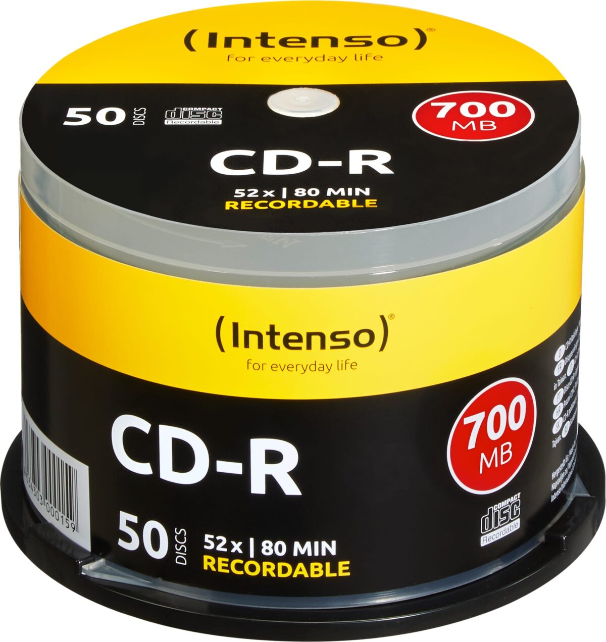 INTENSO CD-R Cake Box 80MIN/700MB 1001125 52X 50 Pcs – Hochwertig & günstig bei ShopDeca