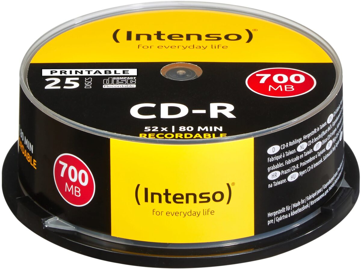 INTENSO CD-R Cake Box 80MIN/700MB 1801124 52x Printable 25 Pcs – Hochwertig & günstig bei ShopDeca
