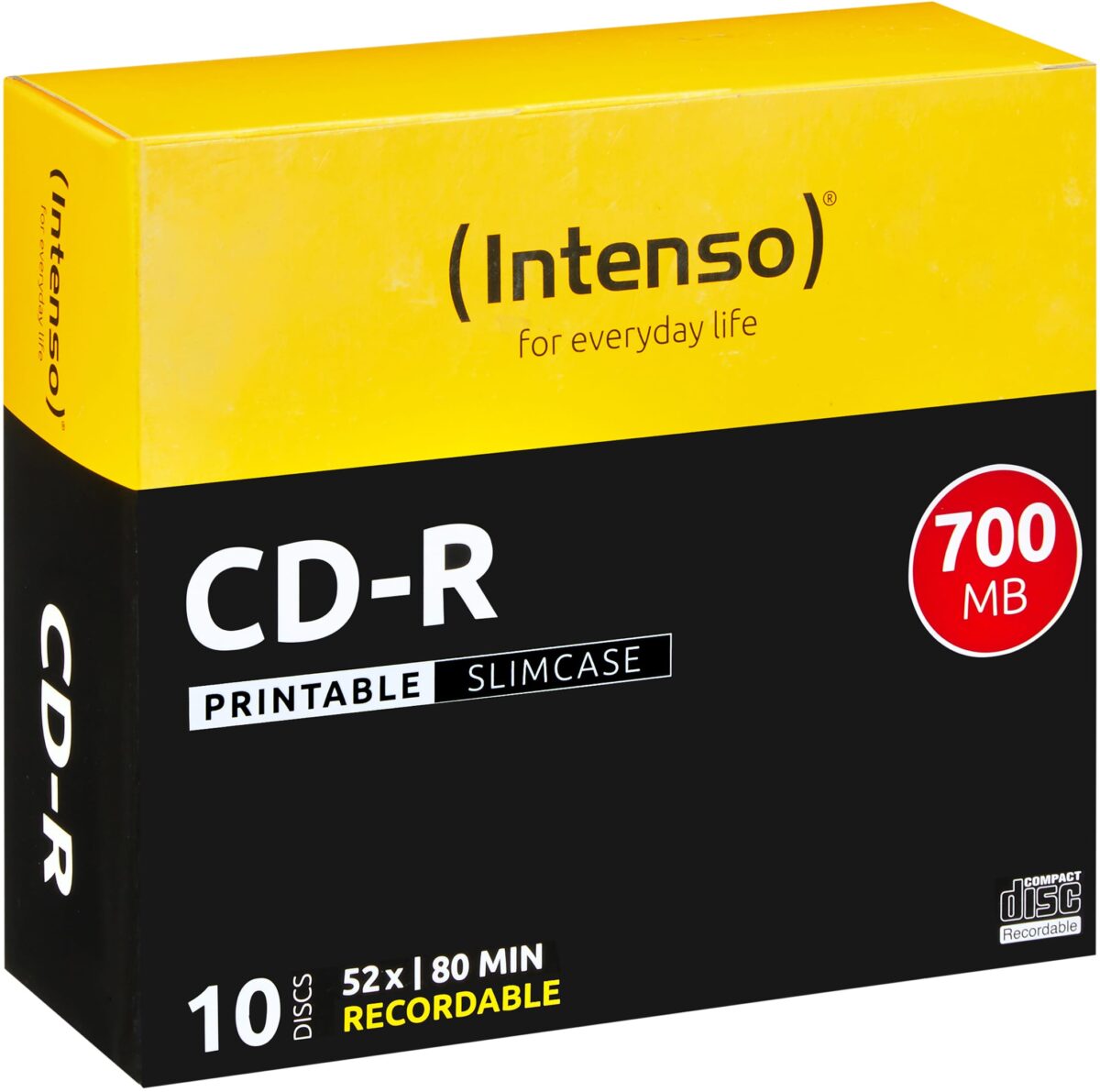 INTENSO CD-R Slim 80MIN/700MB 1801622 52x Printable 10 Pcs – Hochwertig & günstig bei ShopDeca