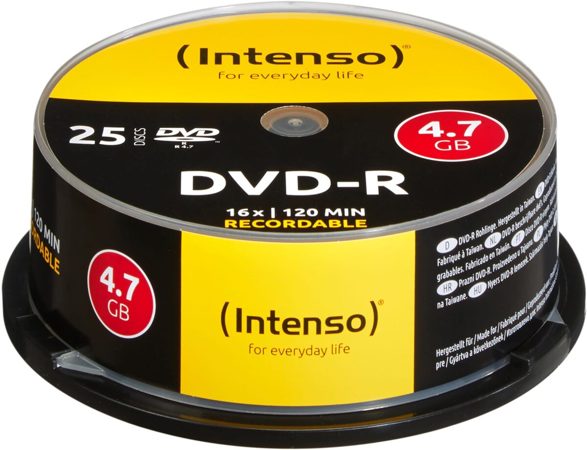 INTENSO DVD-R Cake Box 4.7GB 4101154 16X 25 Pcs – Hochwertig & günstig bei ShopDeca