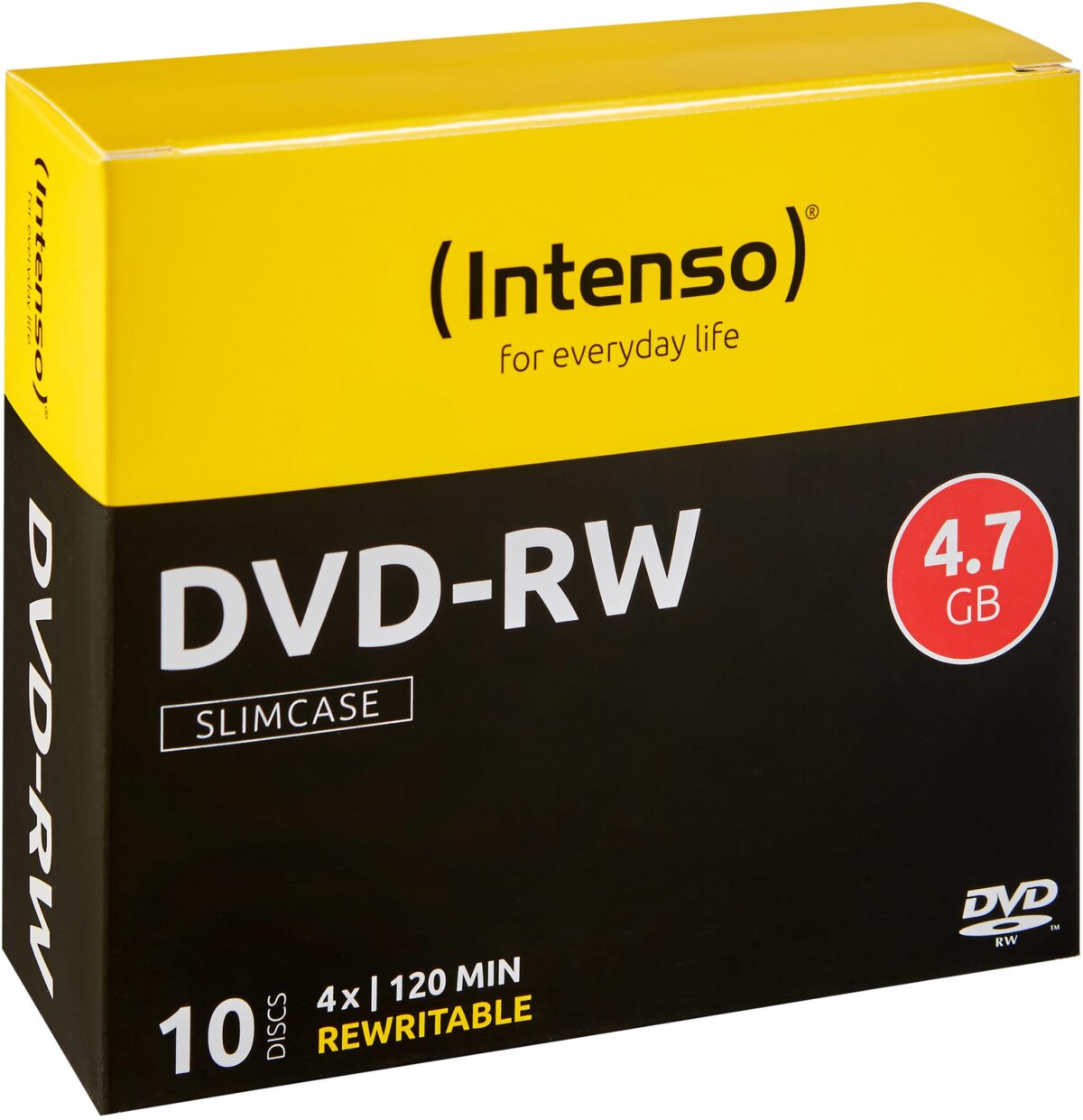 INTENSO DVD-RW Slim 4.7GB 4201632 4x 10 Pcs – Hochwertig & günstig bei ShopDeca