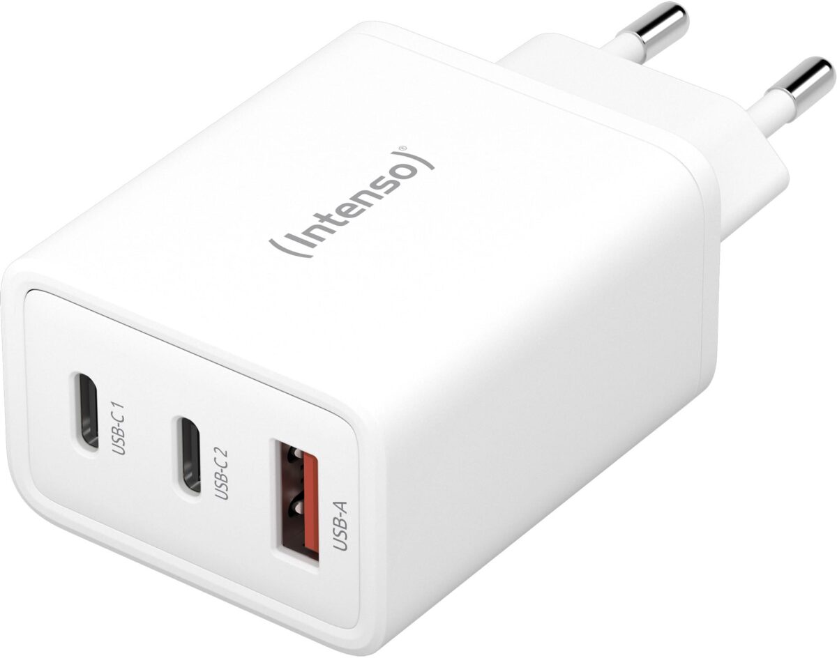 INTENSO Power Charger 65W GaN white 7806512 2 x USB-C 1 x USB-A – Hochwertig & günstig bei ShopDeca