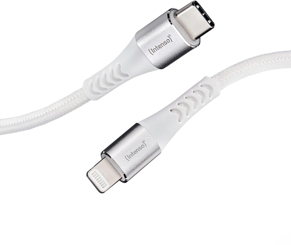 INTENSO Cable USB-C to Lightning 7902002 1.5 m, Nylon white – Hochwertig & günstig bei ShopDeca