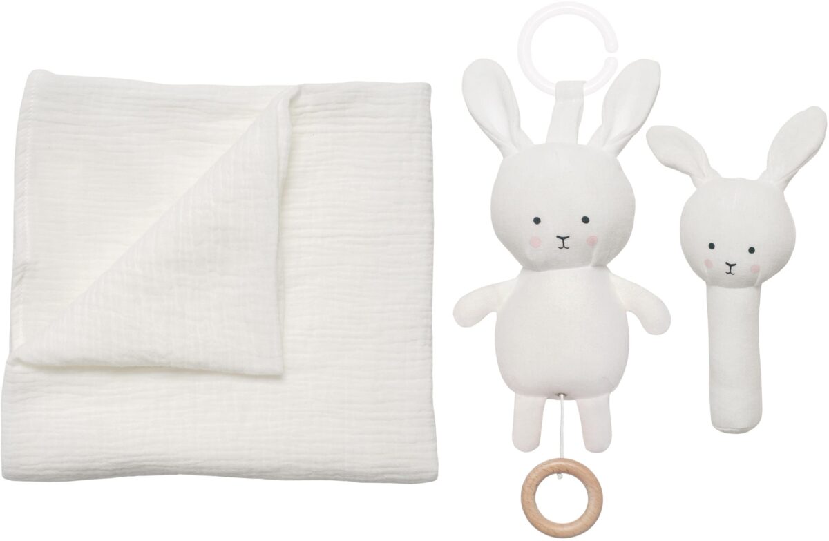 JABADABADO Geschenkset Hase in Decke S1021 weiss, 3-teilig – Hochwertig & günstig bei ShopDeca