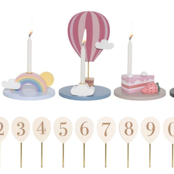 JABADABADO Geburtstagsdekoration 33cm T297 Regenbogen 5-teilig