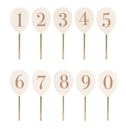 JABADABADO Zahlenballons 4.3x1x11.3cm T303 0-9, Holz