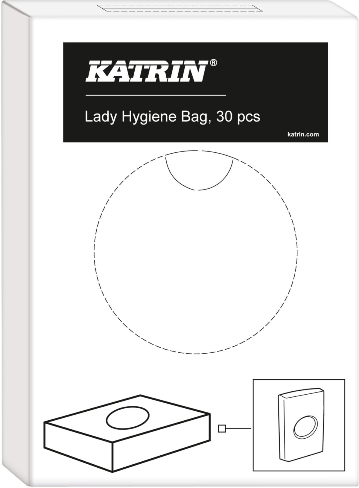 KATRIN Hygienebeutel 9.5x3.2x13.5cm 547613 weiss, PE 30 Stück – Hochwertig & günstig bei ShopDeca