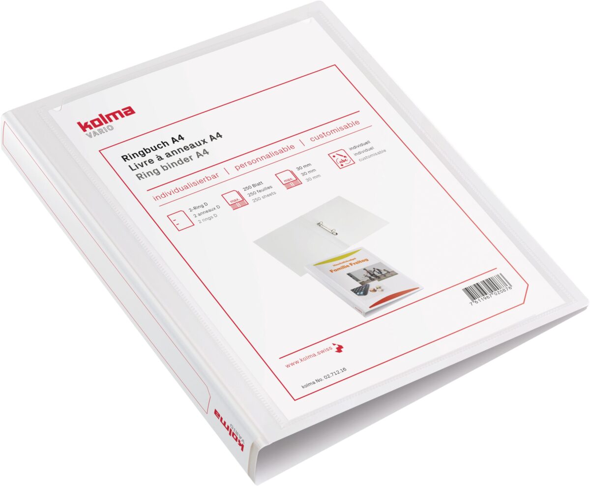 KOLMA Ringbuch Vario light KF A4 02.710.16 weiss, 2-Ring 20mm – Hochwertig & günstig bei ShopDeca