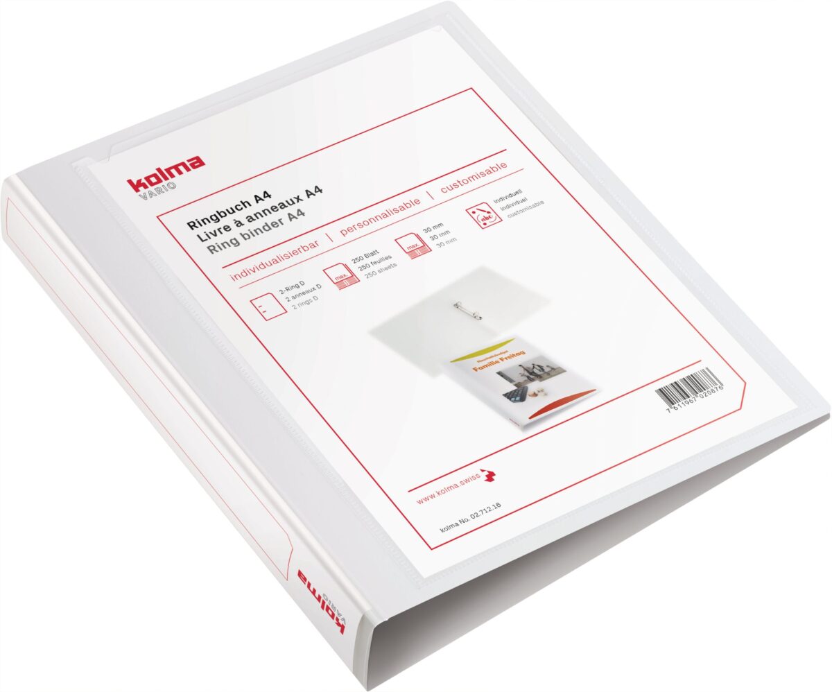 KOLMA Ringbuch Vario Light A4 02.712.16 weiss, 4.8 cm, 2-Ring – Hochwertig & günstig bei ShopDeca
