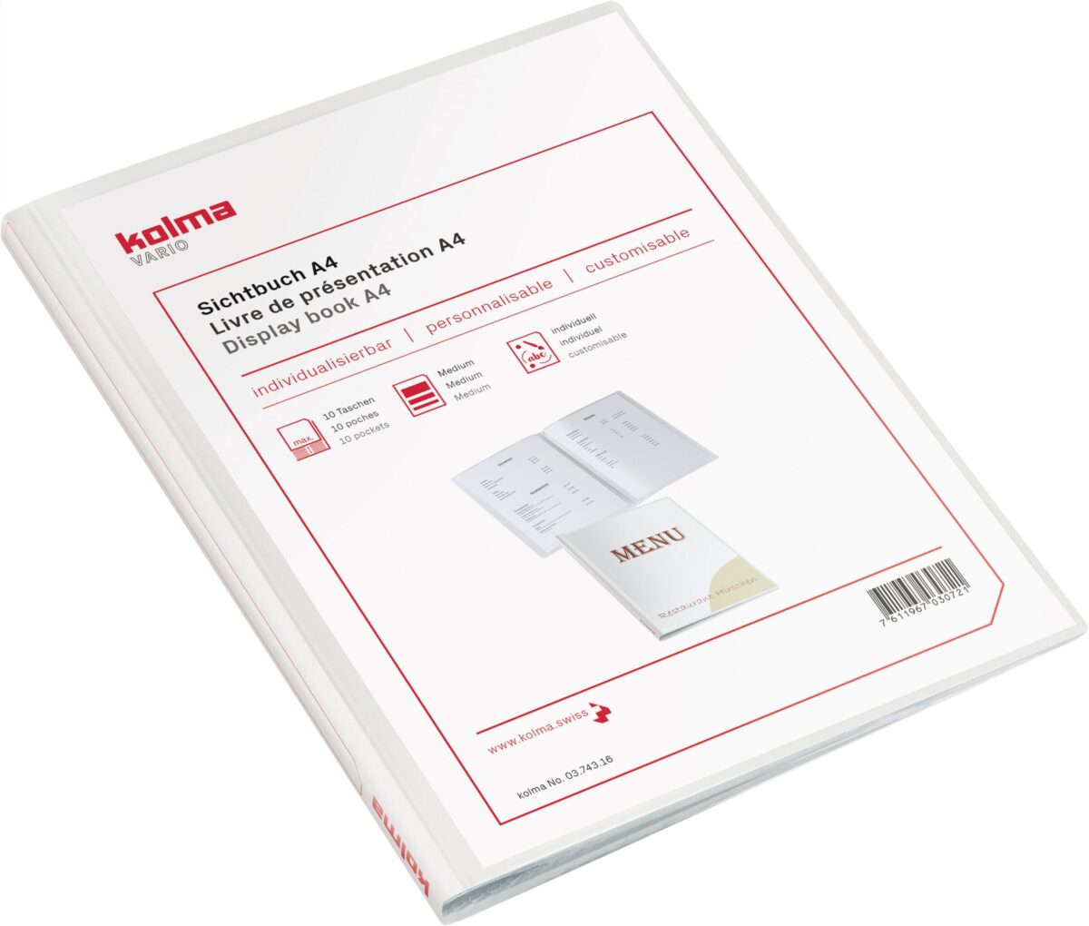 KOLMA Sichtbuch Vario A4 03.743.16 weiss 10 Taschen – Hochwertig & günstig bei ShopDeca