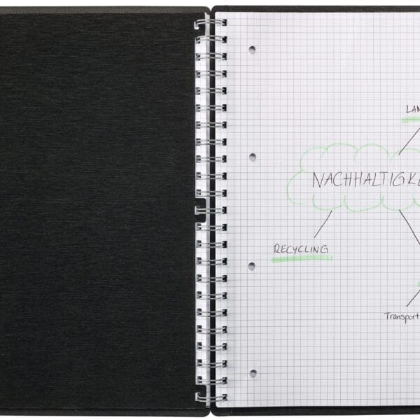 KOLMA Notizbuch LineaVerde A4 06.520.06 kariert, 70g/m2 schwarz