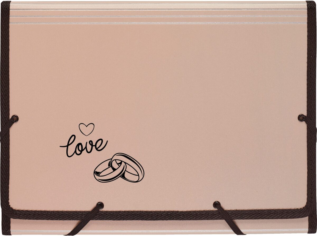 KOLMA Fächermappe Wedding A4 11.134.08 roségold,love – Hochwertig & günstig bei ShopDeca