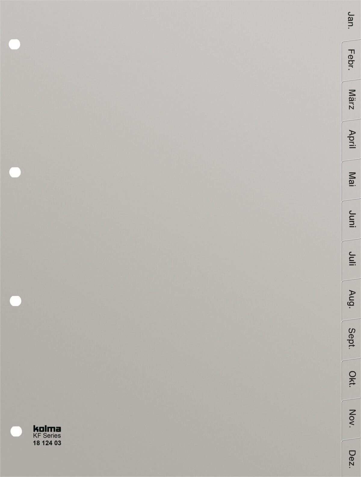 KOLMA Register KolmaFlex A4 18.124.03 grau Jan-Dez DE – Hochwertig & günstig bei ShopDeca