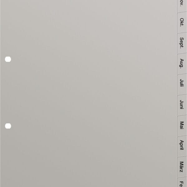 KOLMA Register LongLife A4 19.123.03 grau Dez-Jan DE