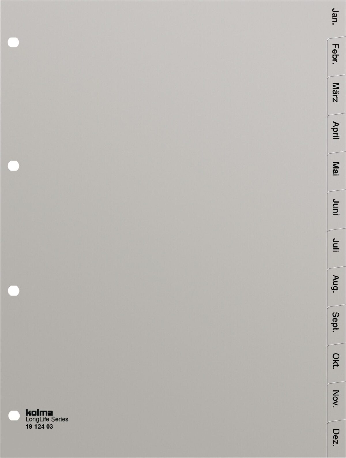 KOLMA Register LongLife A4 19.124.03 grau Jan-Dez DE – Hochwertig & günstig bei ShopDeca