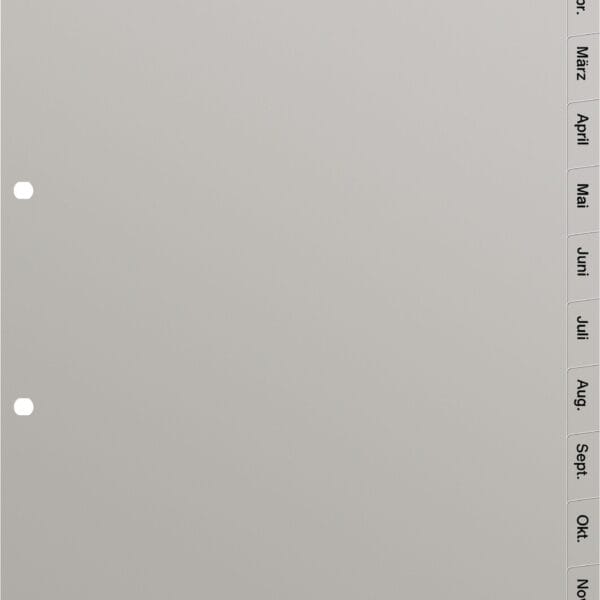 KOLMA Register LongLife A4 19.124.03 grau Jan-Dez DE