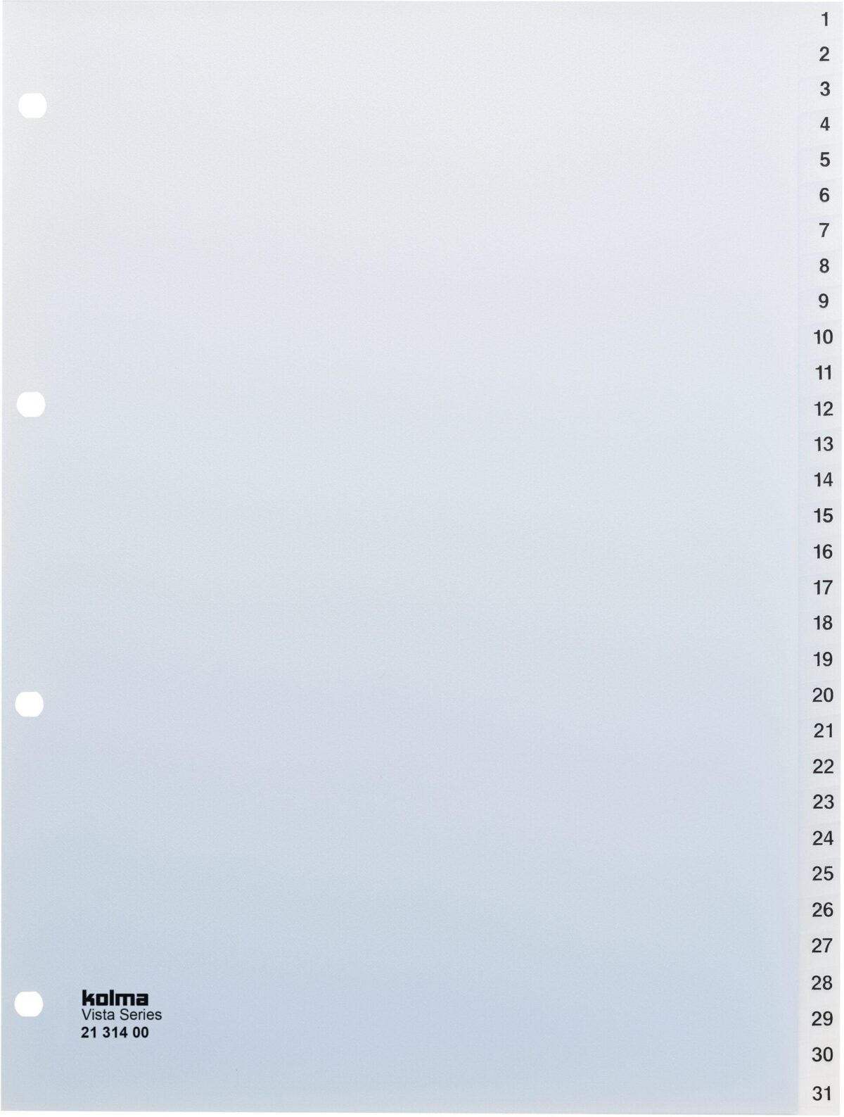KOLMA Register Vista A4 21.314.00 transparent 1-31 – Hochwertig & günstig bei ShopDeca