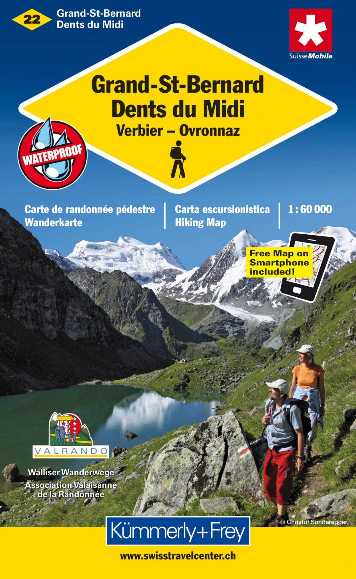 KÜMMERLY+FREY Wanderkarte 1:60'000 325902222 Gr. St. Bernhard/Diablerets – Hochwertig & günstig bei ShopDeca