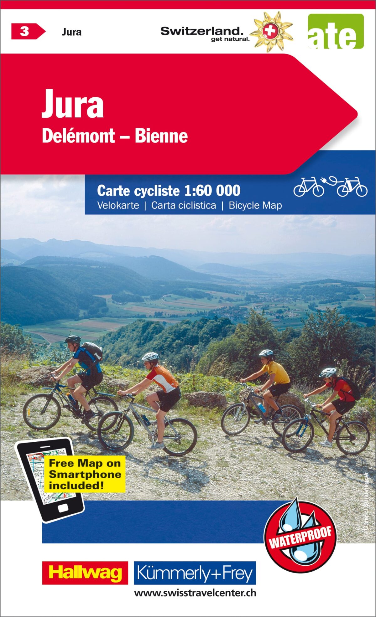 KÜMMERLY+FREY Velokarte 325902403 Jura-Delsberg-Biel 1:60'000 – Hochwertig & günstig bei ShopDeca