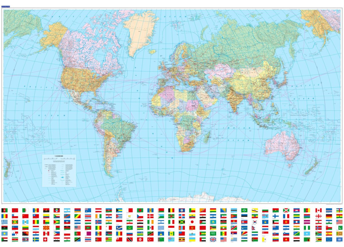 KÜMMERLY+FREY Plano-Weltkarte 140x99cm 63430123 p olitisch 1:30 Mio. – Hochwertig & günstig bei ShopDeca